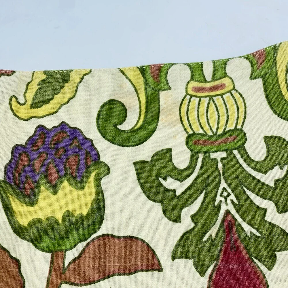 World Market Table Runner French Retro Acanthus Artichoke Floral 16x50